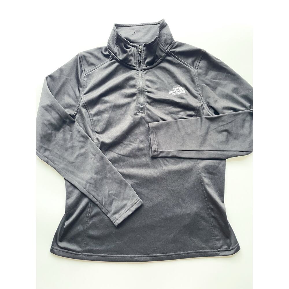 Women's Black North Face Quarter Zip Long Sleeve Size Large